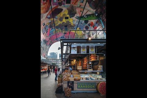 It is the combination of housing in the building’s curve, a market hall with eateries and more mainstream retailers on the exterior and in the lower level that makes this remarkable.